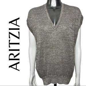 🛍️3/$40 Aritzia Top Wilfred Free Top Trentini Brown Top  Size XXS Oversized